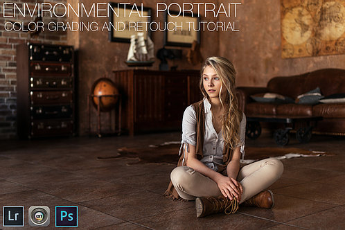 Environmental Portrait Color Grading & retouch Video Tutorial